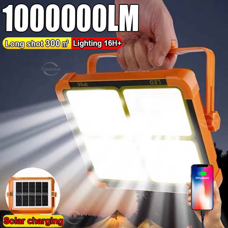 Renewable Energy Source - Lanterna de acampamento recarregável solar, 20000mah,