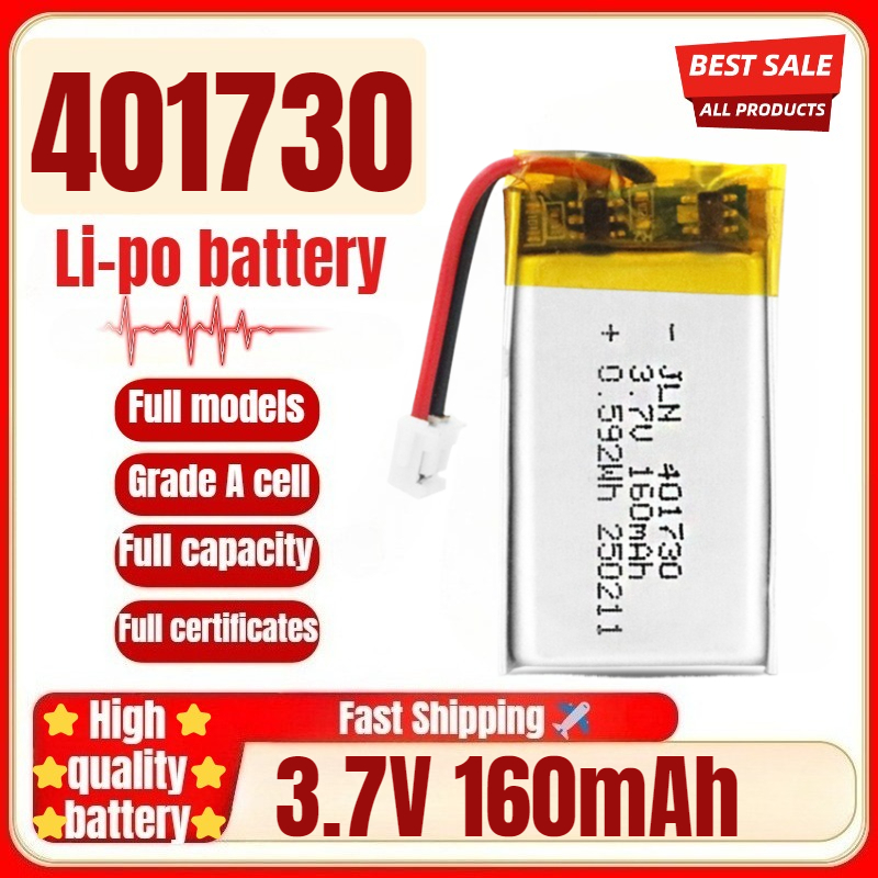 Renewable Energy Source - 401730 3.7v 160mah bateria recarregável de