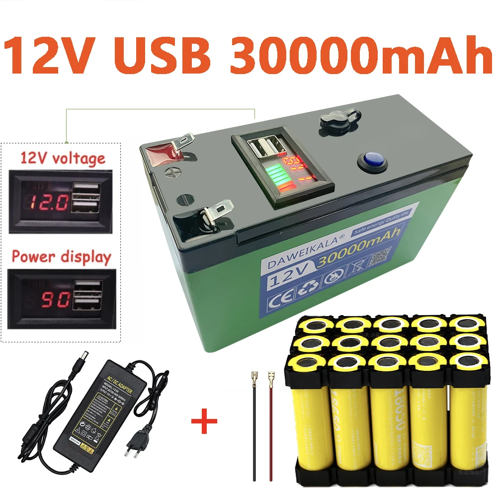 Renewable Energy Source - Bateria de lítio 12v 30ah 18650,