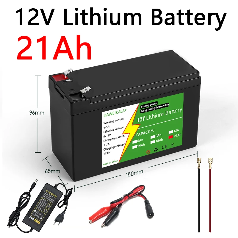 Renewable Energy Source - Bateria de Lítio 12V 6Ah-21Ah 18650