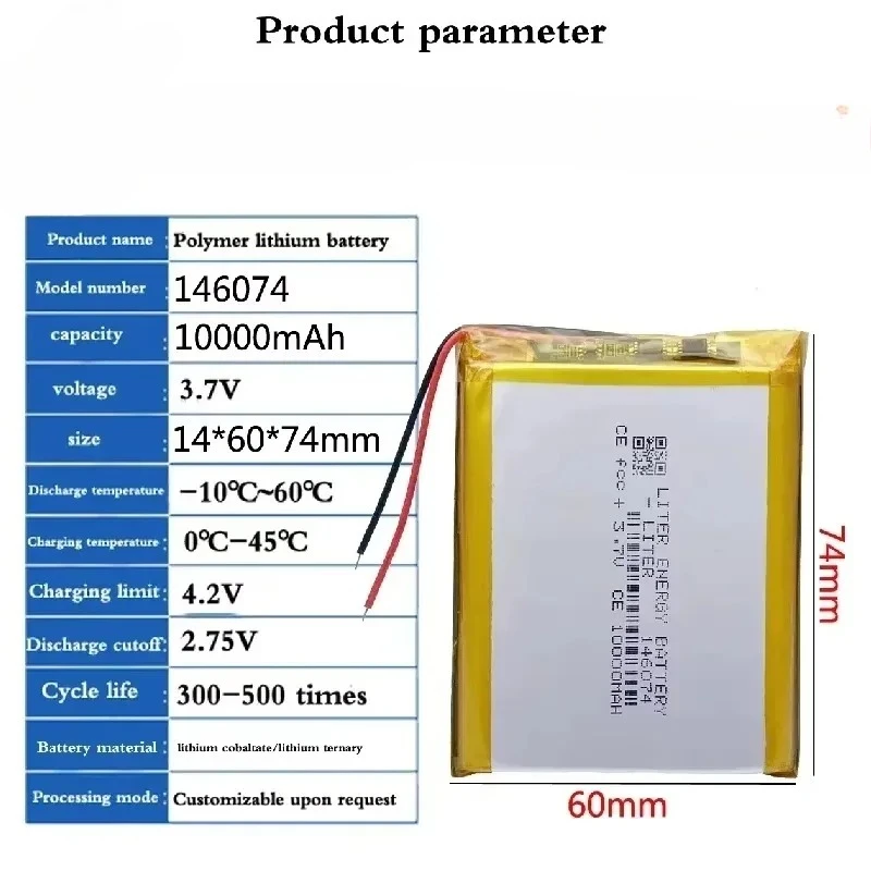 100% brandnew 146074 3.7v 1000 - Renewable Energy Source avaliação e preço
